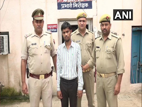 The accused father who allegedly killed his son in Tajgnaj area, Agra, on Saturday. (Photo/ANI)