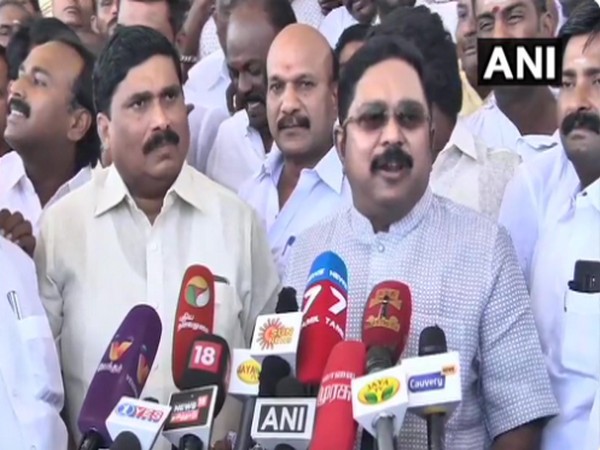 AMMK general secretary  TTV Dhinakaran on Saturday. Photo/ANI 