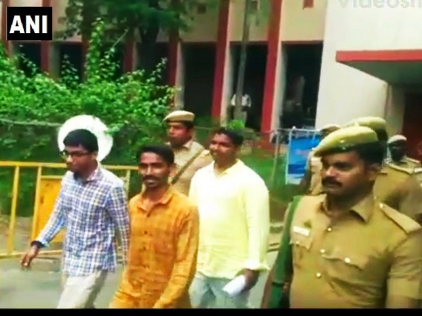 The Three terror suspects involved in Kerala-Tamil Nadu ISIS module case while being sent to five days police custody on Thursday. Photo/ANI