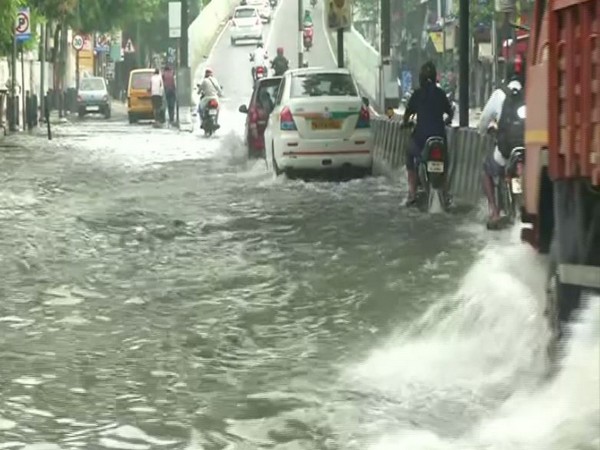 Waterlogged Chennai on Friday morning. (ANI/pictures)