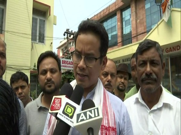 Congress leader Gaurav Gogoi speaking to media on Sunday