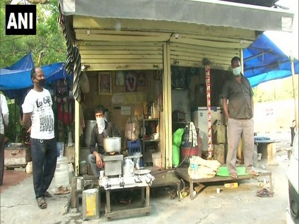 A man selling tea outside New Delhi Railway Station on Tuesday.