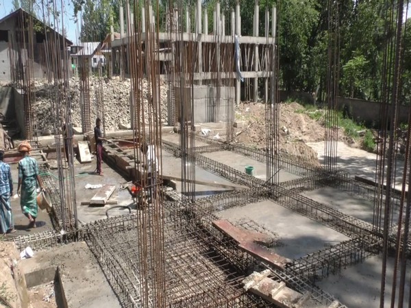 Construction of the 50-bed hospital underway. (Photo/ANI)