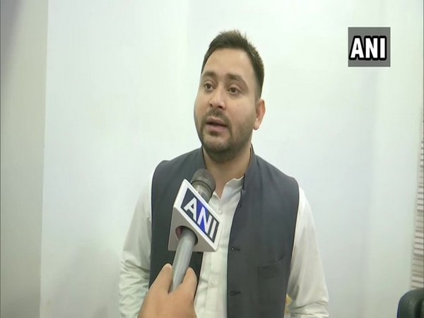 RJD leader Tejashwi Yadav speaking to ANI on Friday. 