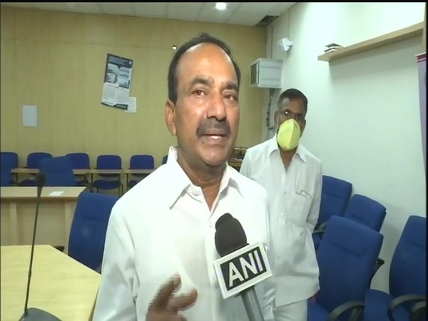 Telangana Health Minister Etela Rajender speaks to ANI in Hyderabad [Photo/ANI]