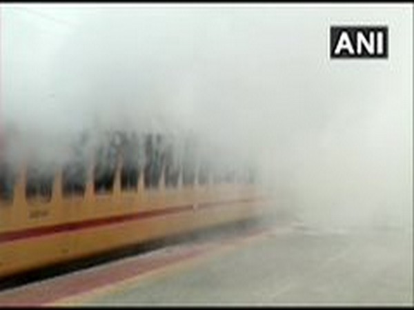 A visual from the incident at Medchal Railway Station on Tuesday. 
