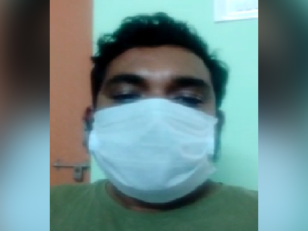 Screen grab of self-video of Sainath.