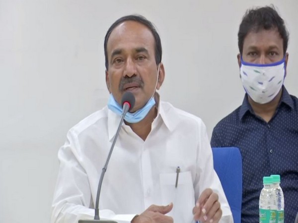 Health Minister Eatala Rajendra addressing a press conference in Hyderabad on Monday.