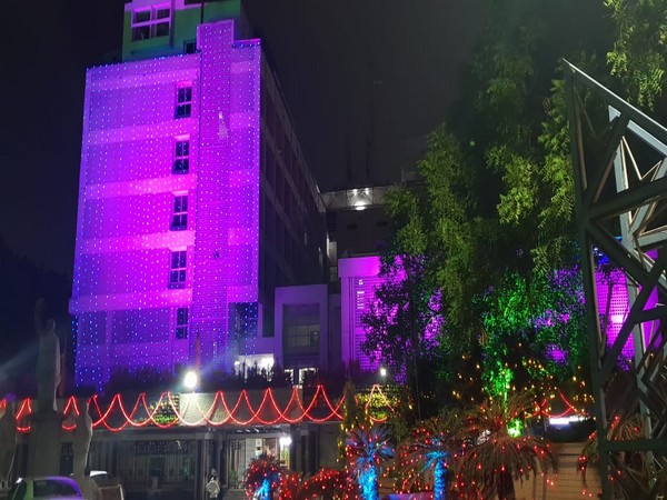 Buildings decked up with flowers and lights ahead of Telangana State Formation Day celebration