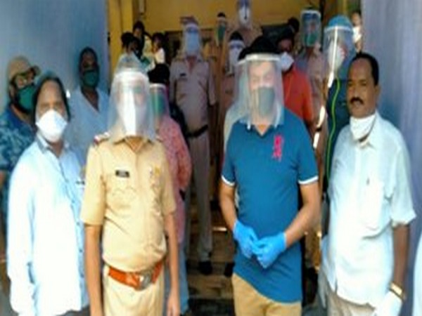 Visual of sanitisation tent. 