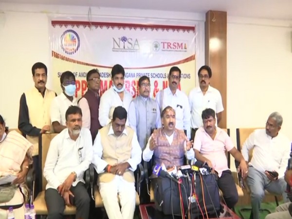 Press Conference of Managements of private schools of Andhra Pradesh (Photo/ANI)