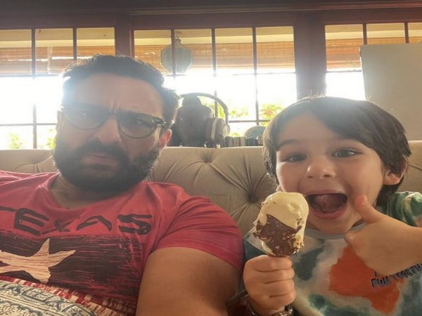 Saif Ali Khan with son Taimur (Image source: Instagram)