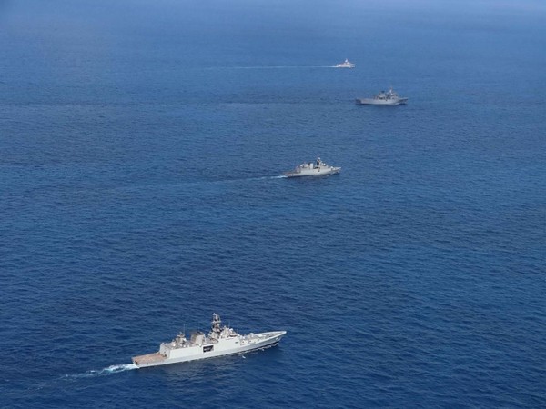 IN Ships Shivalik & Kadmatt undertook Maritime Partnership Exercise with Japan Maritime Self-Defence Force Ships Uraga and Hirado in the Bay of Bengal