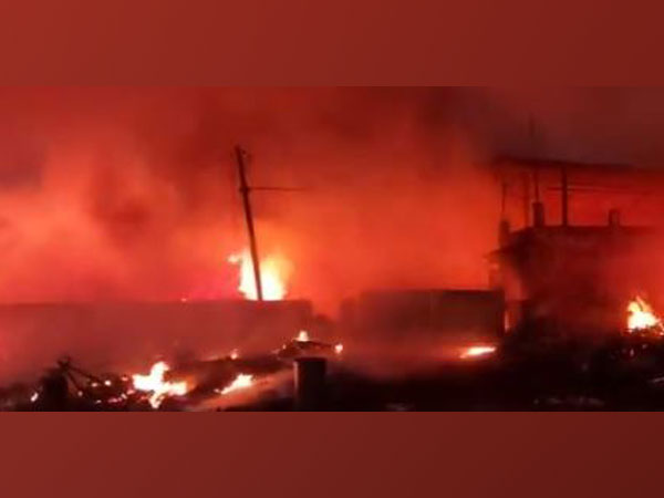 Gujarat: Fire broke out at a scrap godown and later engulfed other godowns nearby, in Vapi area of Valsad district early morning today.