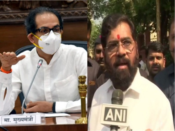 Maharashtra Chief Minister Uddhav Thackeray,Shiv Sena leader Eknath Shinde (Photo/ANI)