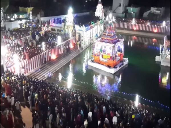 Thaipoosam festival celebrated at Lakshmana Theertham in Rameswaram last night