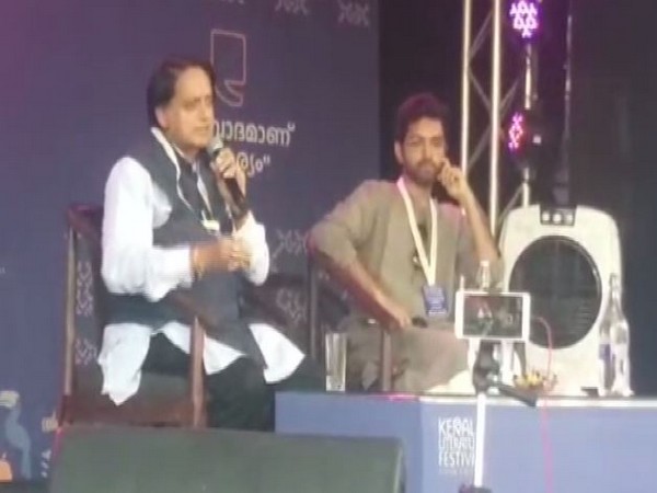 Congress leader Shashi Tharoor speaking at an event in Kozhikode Kerala on Sunday 