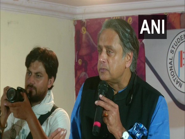 Congress leader and MP Shashi Tharoor addressing an event in New Delhi on Wednesday