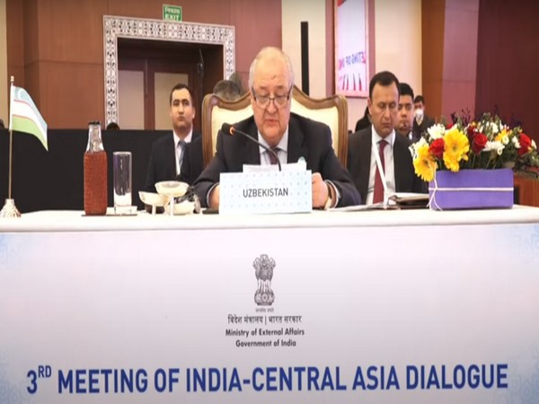 Uzbekistan Foreign Affairs Minister Abdulaziz Kamilov during his opening remarks at the Third meeting of the India-Central Asia Dialogue.