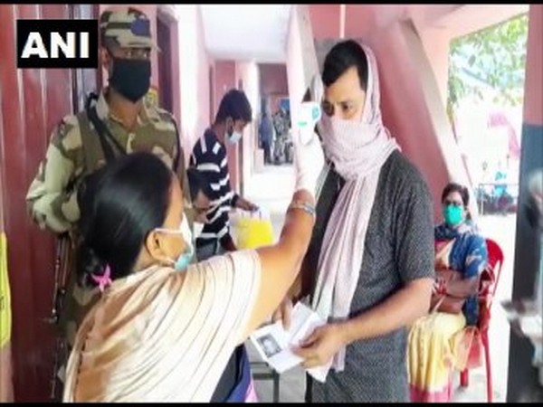 Visual from a polling station in Arrah, Bihar. [Photo/ANI]