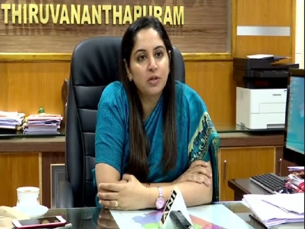District Collector Thiruvananthapuram, Navjot Khosa speaking to ANI. [Photo/ANI]