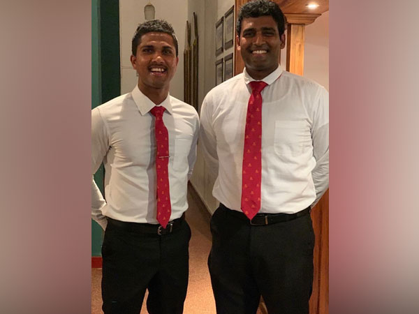 Sri Lanka batsman Dinesh Chandimal and former cricketer Thisara Perera (Image: Dinesh Chandimal's Twitter)
