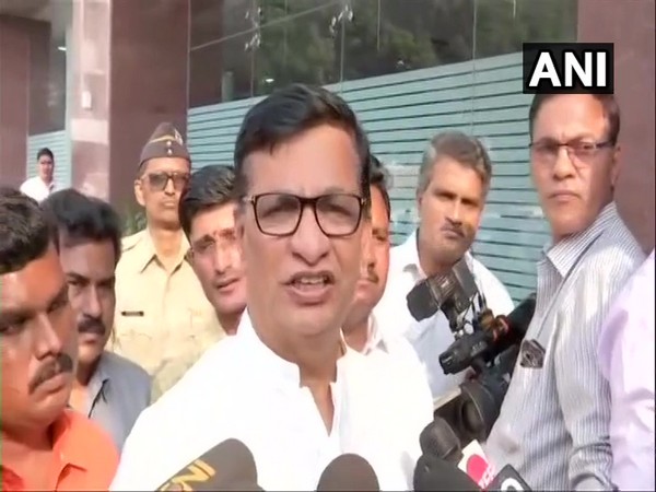 Maharashtra Minister Balasaheb Thorat speaking to reporters in Mumbai on Wednesday.