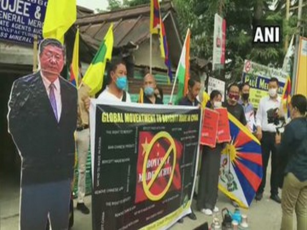 Tibetan Youth Congress stages a protest in Mcleodganj, Dharamshala.