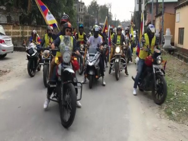 Tibetans participate in motorcycle rally on Tuesday to mark 61st Uprising Day