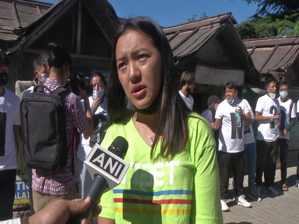  Students for Free Tibet (SFT) members during a protest against Beijing Olympics