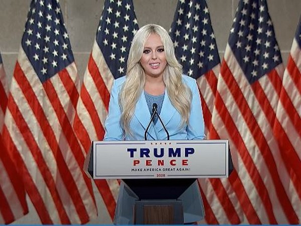 Donald Trump's daughter Tiffany Trump speaking at the Republican National Convention.