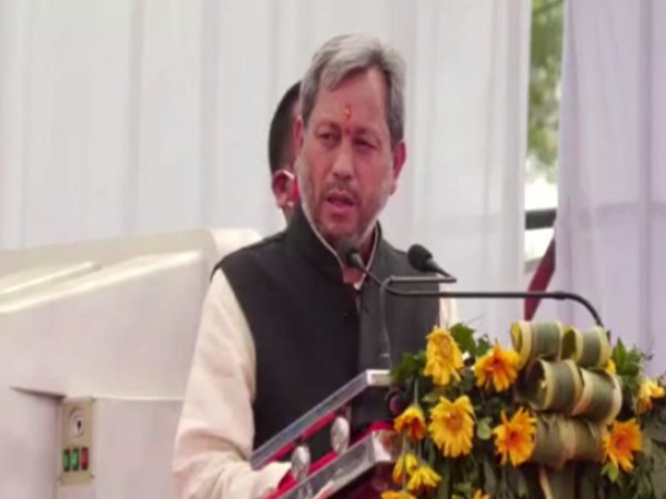 Uttarakhand Chief Minister Tirath Singh Rawat during an event at Ramnagar, Uttarakhand (Photo/ ANI)