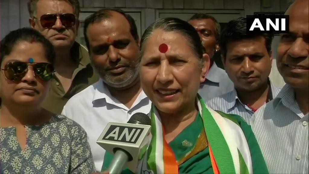 Former Union Minister Krishna Tirath talking to ANI on Friday in New Delhi