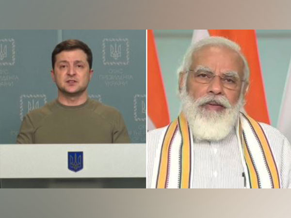 Ukrainian President Volodymyr Zelensky (Left), Indian Prime Minister Narendra Modi (Right)