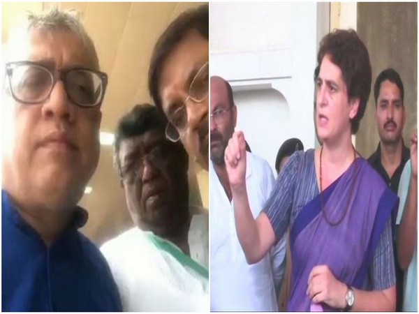Members of TMC delegation stopped at airport (left), Congress leader Priyanka Gandhi Vadra