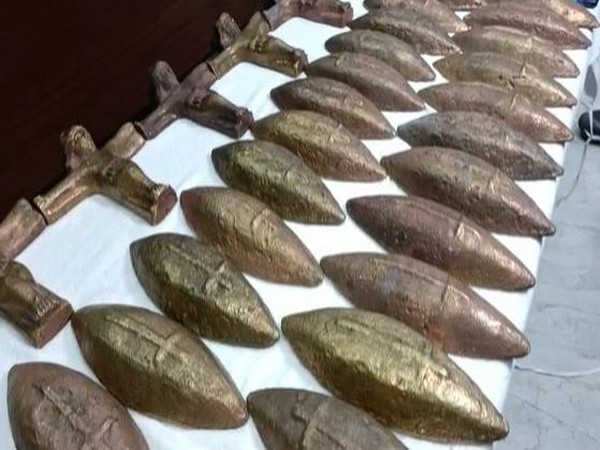 Fake gold seized by Assam police (Photo/ANI)