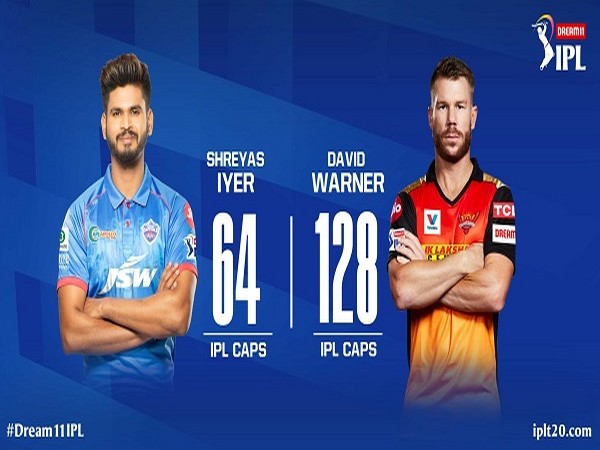 Delhi Capitals' skipper Shreyas Iyer and SRH captain David Warner (Image: Indian Premier League's Twitter )
