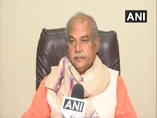 Agriculture Minister Narendra Singh Tomar speaking to ANI on Friday.