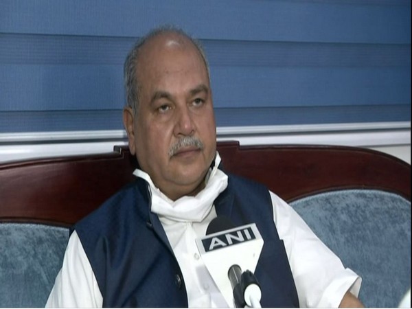 Union Rural Development Minister Narendra Singh Tomar speaking to ANI in New Delhi on Friday. Photo/ANI