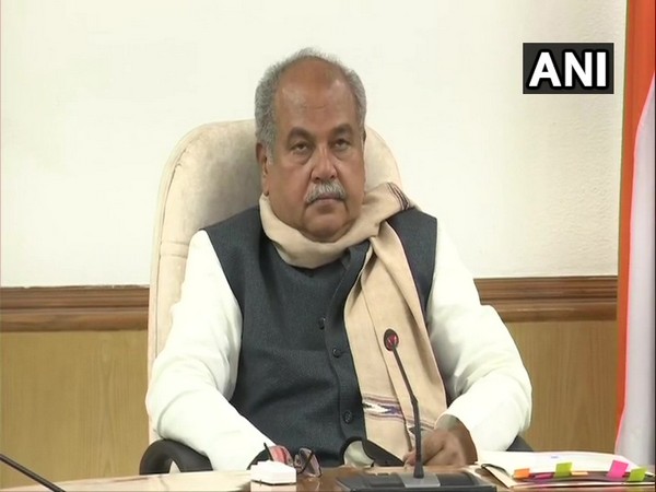 Union Agriculture Minister Narendra Singh Tomar attending 2nd meeting of IMEC to review progress of implementation of PM-FME on Friday. (Photo/ANI)