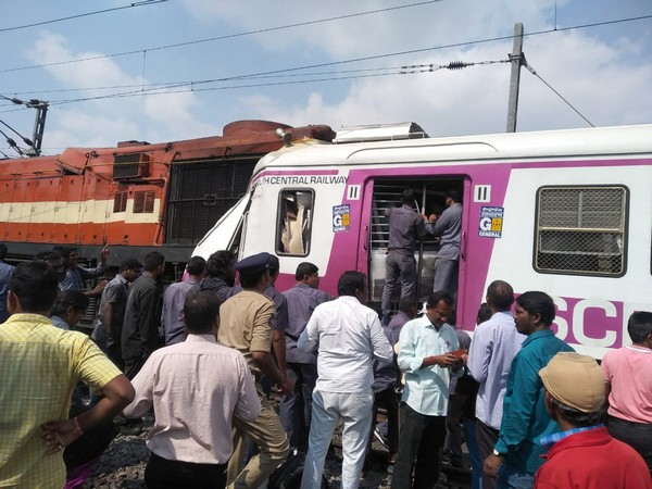 Visual of the accident that took place at the Kacheguda Railway Station in Hyderabad on Monday. (Photo/ANI)