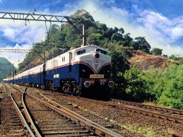 The Deccan Queen chugs along the Monkey Hill Station between Mumbai and Pune.