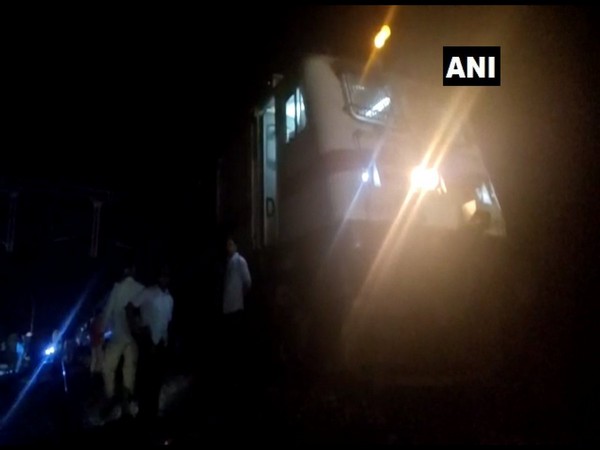 Visual from the spot where the Kerala Express derailed in Chittoor on Saturday. Photo/ANI