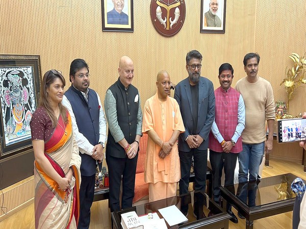 The Kashmir Files team meets UP CM Yogi Adityanath in Lucknow today (Photo/Twitter)