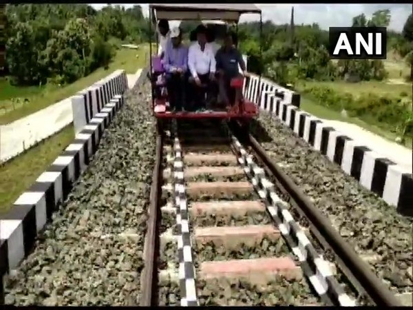 38-KM rail line between Belonia and Sabroom completed its trial on Tuesday 