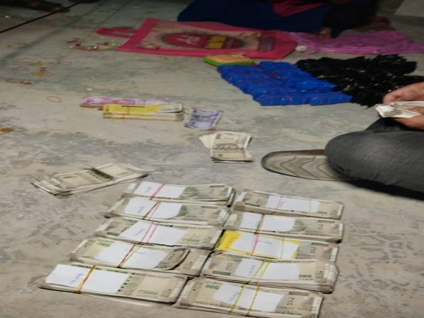 A visual of drugs seized and cash recovered in Agartala, Tripura. 