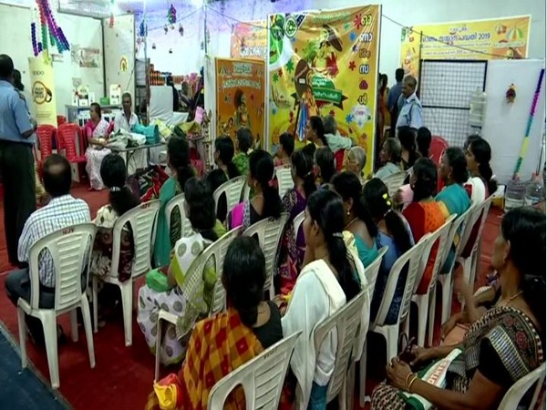 People waiting to buy products at fair in Trivandrum on Wednesday. Photo/ANI
