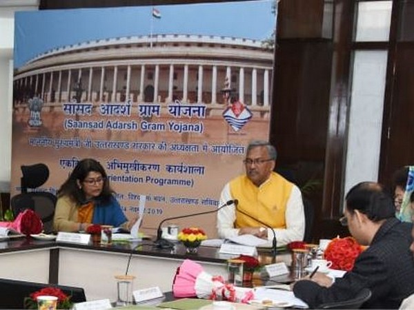 Chief Minister Trivendra Singh Rawat at a meeting in Dehradun. 