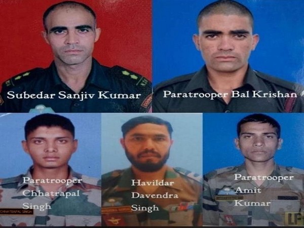 Indian paratroopers who lost their lives while eliminating Pak supported terrorists. Photo/ANI