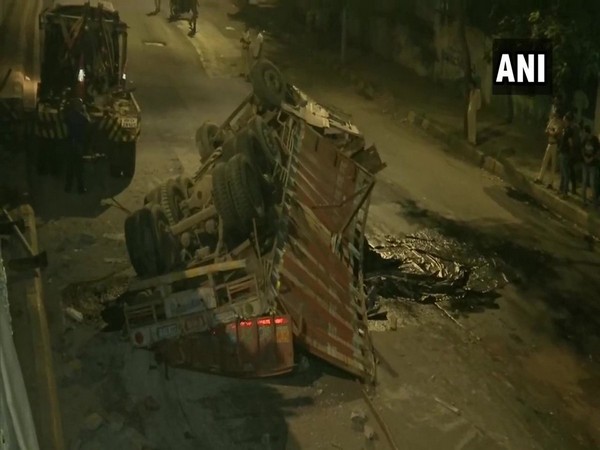 Visual of the truck from the accident spot. 